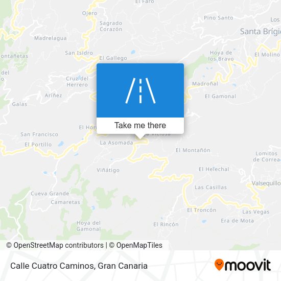 Calle Cuatro Caminos map