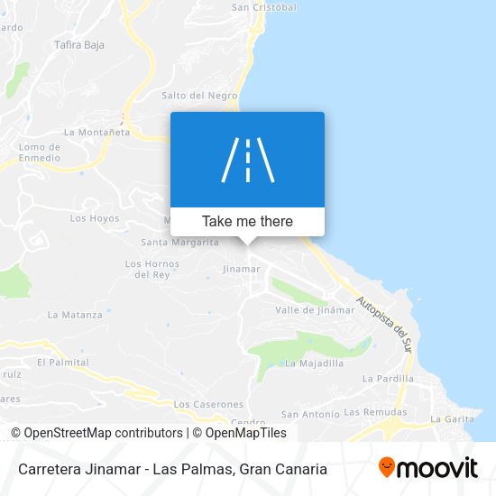 Carretera Jinamar - Las Palmas map
