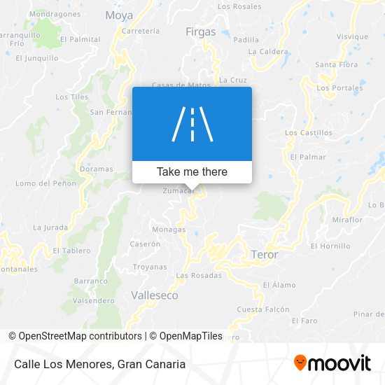 Calle Los Menores map