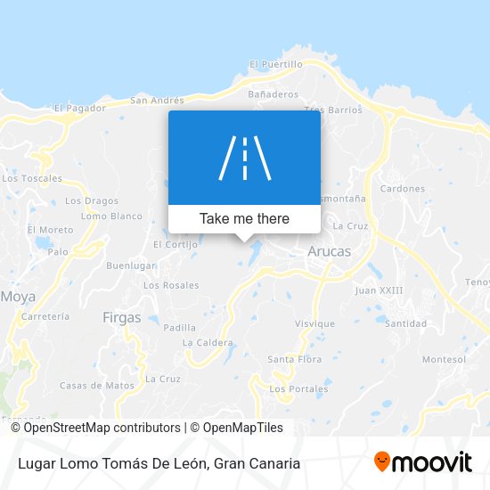 Lugar Lomo Tomás De León map