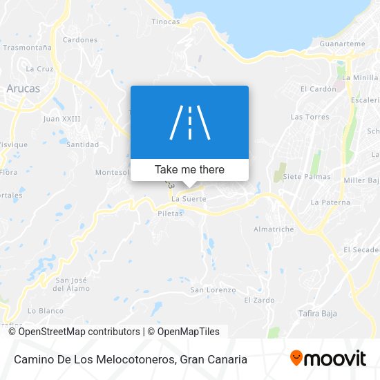Camino De Los Melocotoneros map
