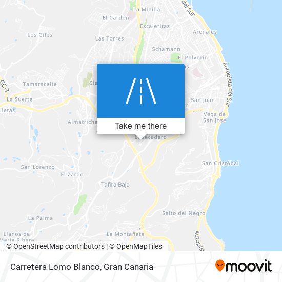 Carretera Lomo Blanco map
