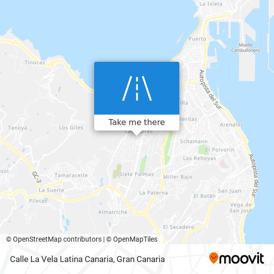 Calle La Vela Latina Canaria map