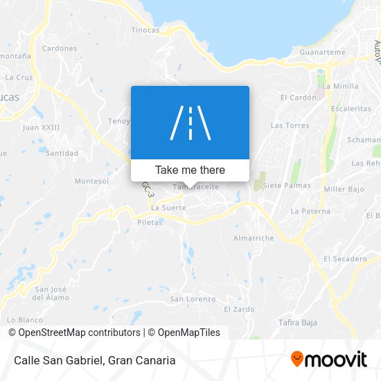 Calle San Gabriel map
