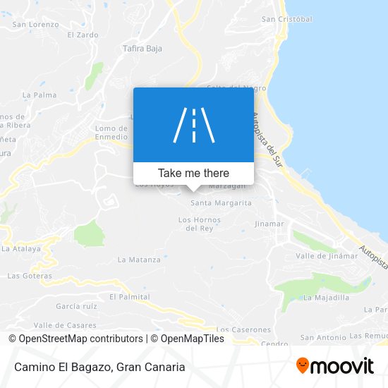 Camino El Bagazo map