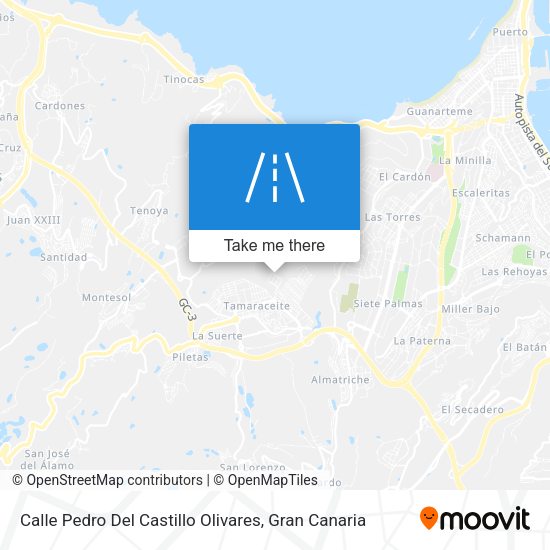 Calle Pedro Del Castillo Olivares map