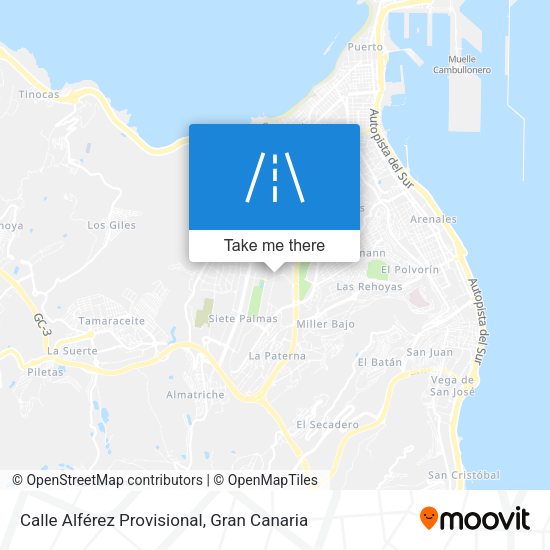 Calle Alférez Provisional map