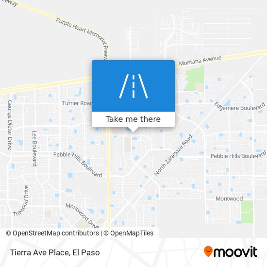 Tierra Ave Place map