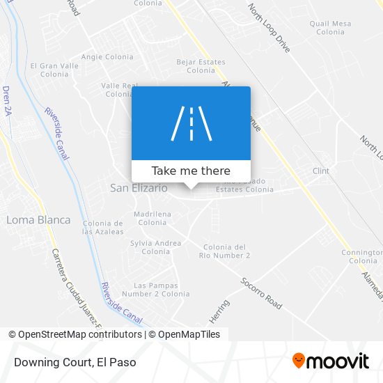 Mapa de Downing Court