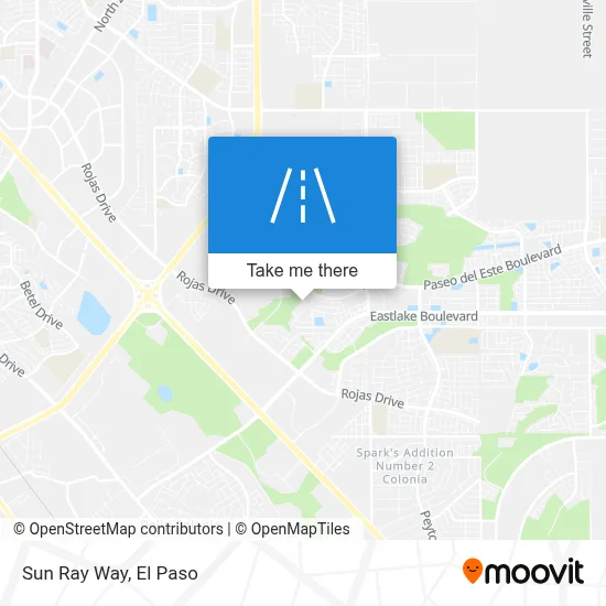 Sun Ray Way map
