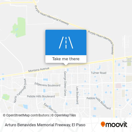 Mapa de Arturo Benavides Memorial Freeway