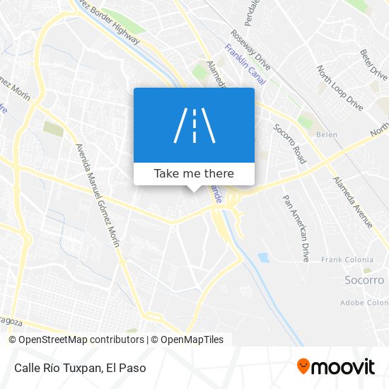 Mapa de Calle Río Tuxpan