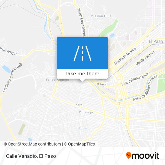 Mapa de Calle Vanadio