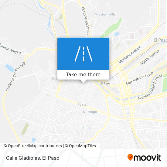 Calle Gladiolas map