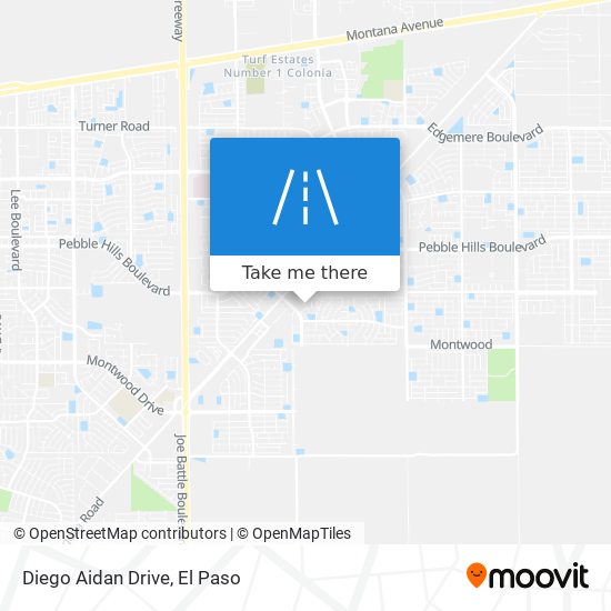 Mapa de Diego Aidan Drive