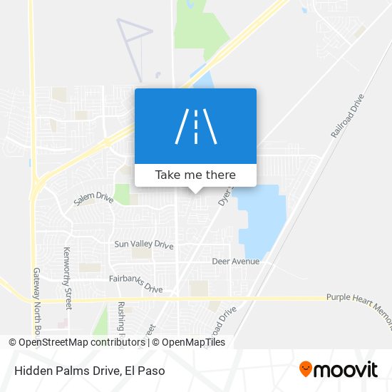 Hidden Palms Drive map