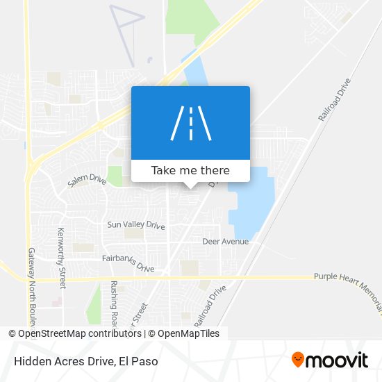 Hidden Acres Drive map