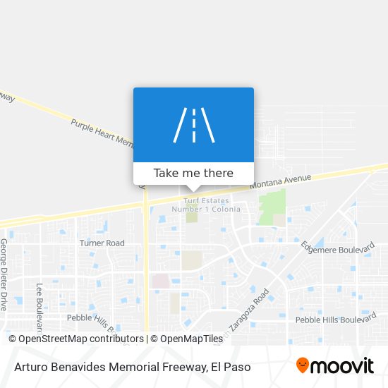 Mapa de Arturo Benavides Memorial Freeway