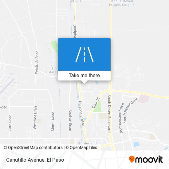 Canutillo Avenue map