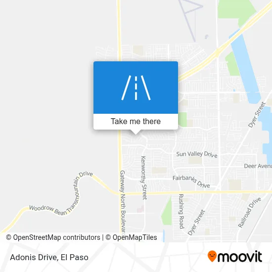 Adonis Drive map