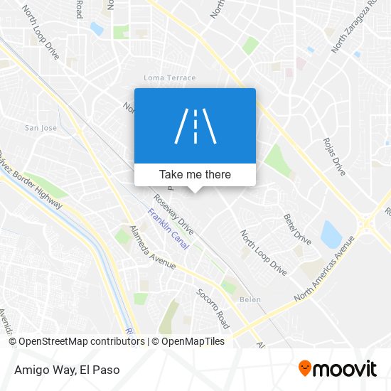 Amigo Way map