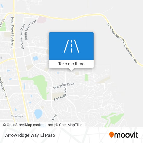 Arrow Ridge Way map