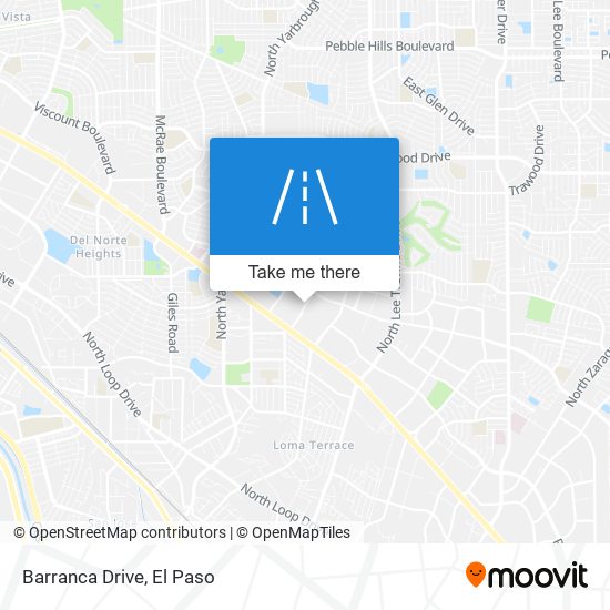 Barranca Drive map