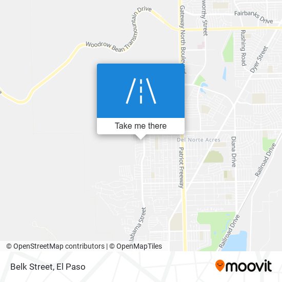 Belk Street map