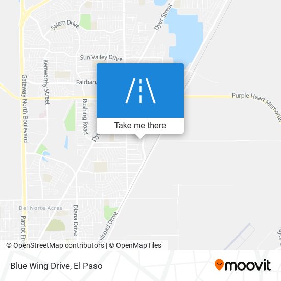 Blue Wing Drive map