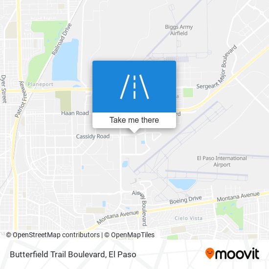 Butterfield Trail Boulevard map