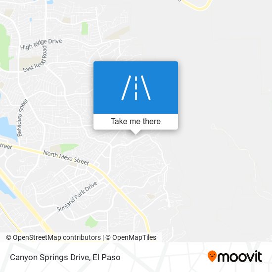 Canyon Springs Drive map