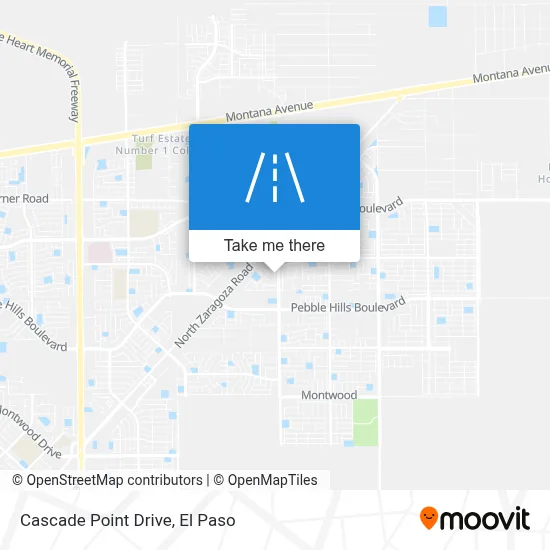 Cascade Point Drive map