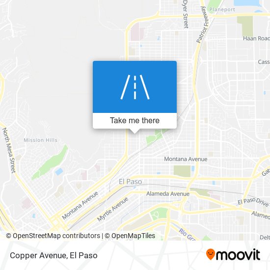 Mapa de Copper Avenue