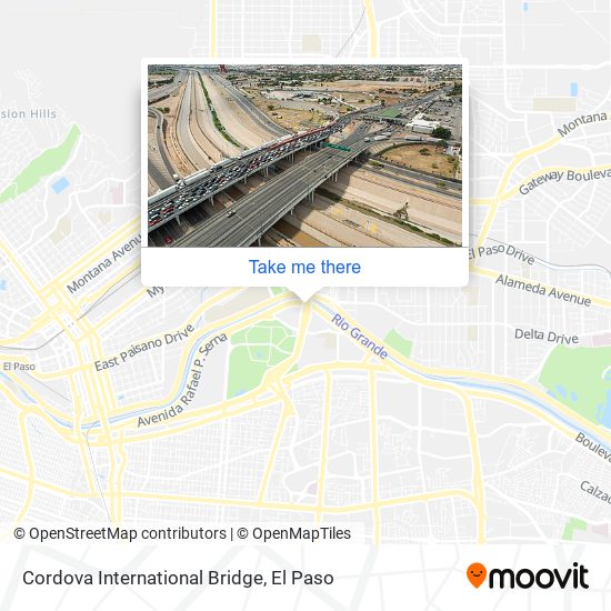 Cordova International Bridge map