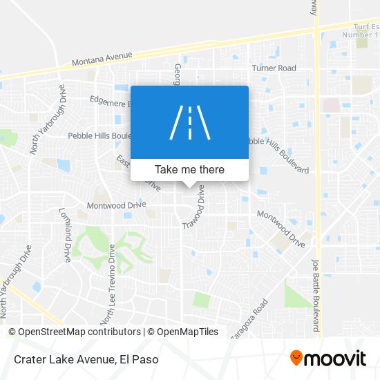 Crater Lake Avenue map