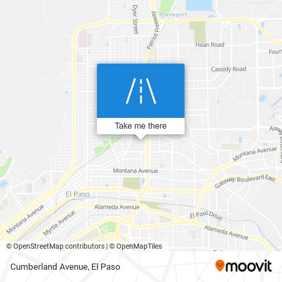 Cumberland Avenue map