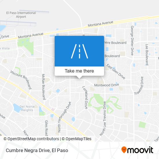 Cumbre Negra Drive map