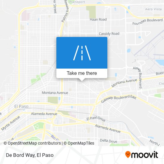 De Bord Way map