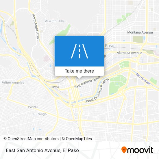 East San Antonio Avenue map