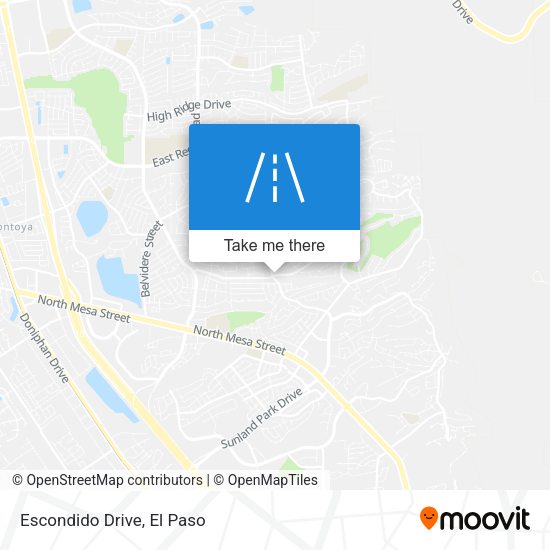 Mapa de Escondido Drive