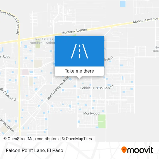 Falcon Point Lane map