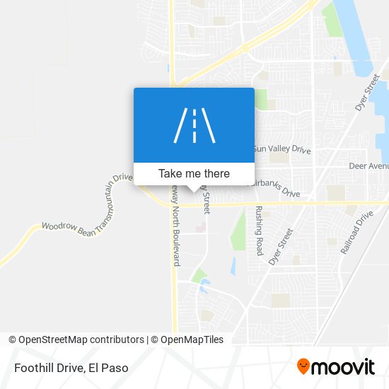 Foothill Drive map