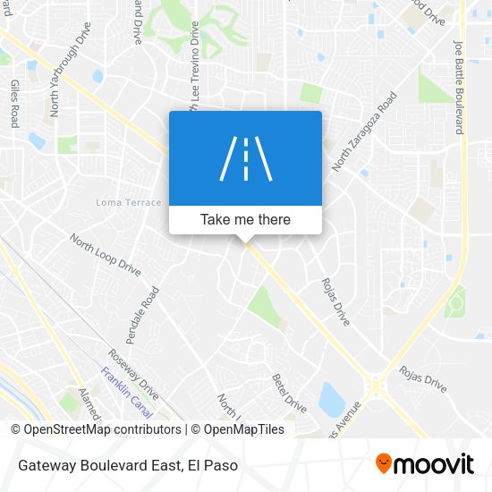 Gateway Boulevard East map