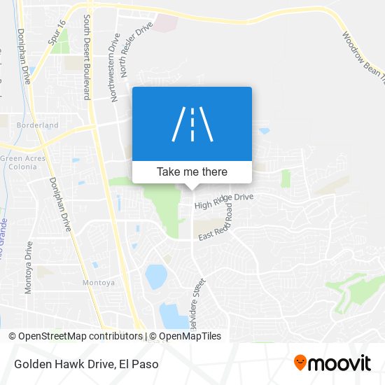 Golden Hawk Drive map