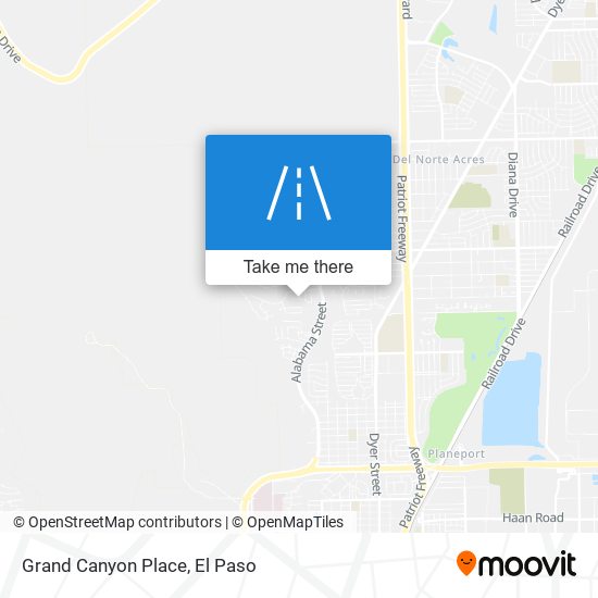 Grand Canyon Place map