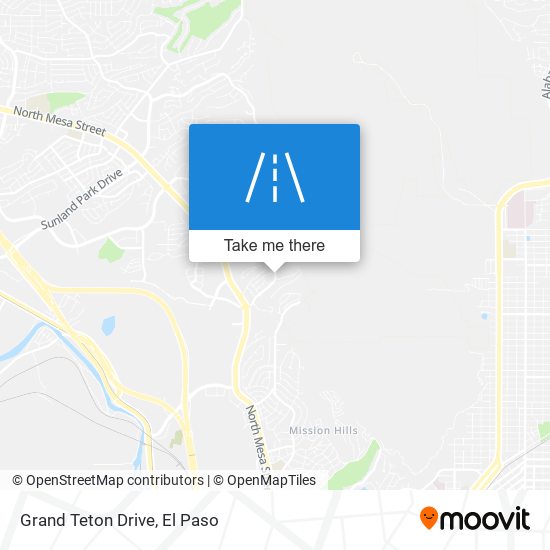 Grand Teton Drive map