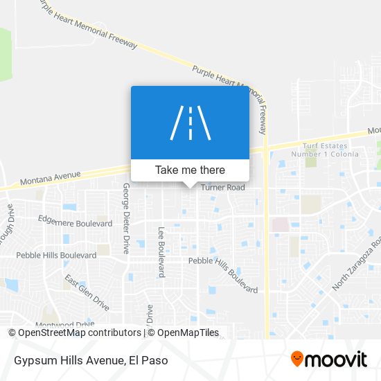 Gypsum Hills Avenue map