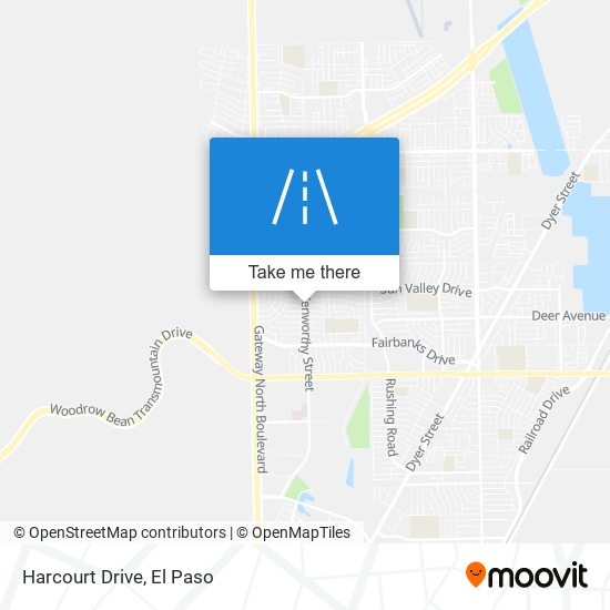 Harcourt Drive map
