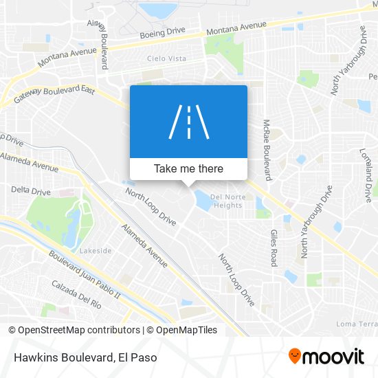 Mapa de Hawkins Boulevard