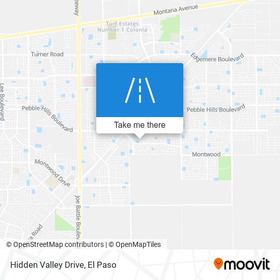 Hidden Valley Drive map